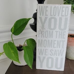Rustic White & Gray Decorative Sign with Sentimental Quote